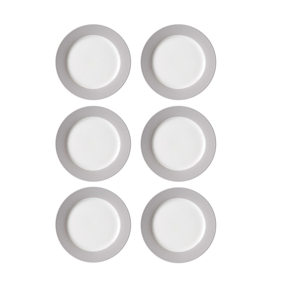 SPEISETELLER Doppio Grau ø 27 cm 6er Set - Grau, Keramik (27cm) - Ritzenhoff Breker
