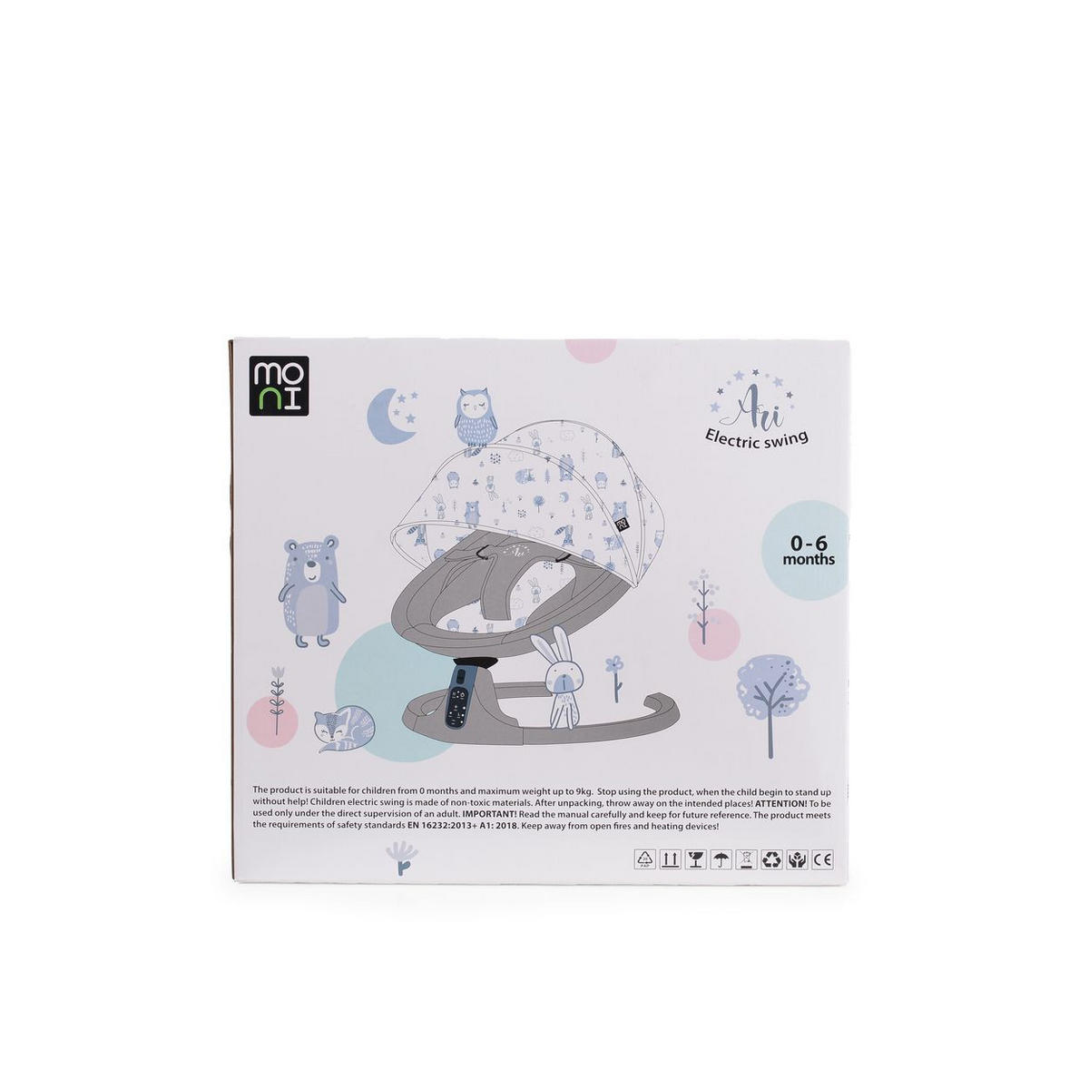 BABYWIPPE Ari grün Bluetooth, 5 Schaukelgeschwindigkeiten, Moskitonetz, 3-Punkt-Gurt - Grün, Metall - Cangaroo