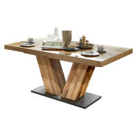 ESSTISCH ausziehbar Elena 160x90x76 Plankeneiche - Dunkelbraun, Holzwerkstoff (160/90/76cm) - 58aufmkessel