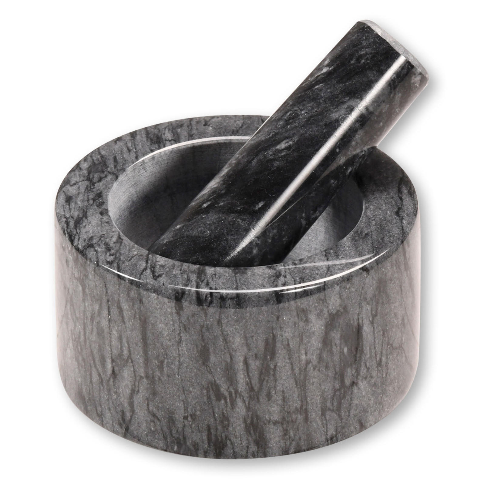 KÜCHENMÖRSER Marmor 13/13/8 cm - Anthrazit, Stein (13/8/13cm) - Kesper