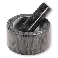 KÜCHENMÖRSER Marmor 13/13/8 cm - Anthrazit, Stein (13/8/13cm) - Kesper