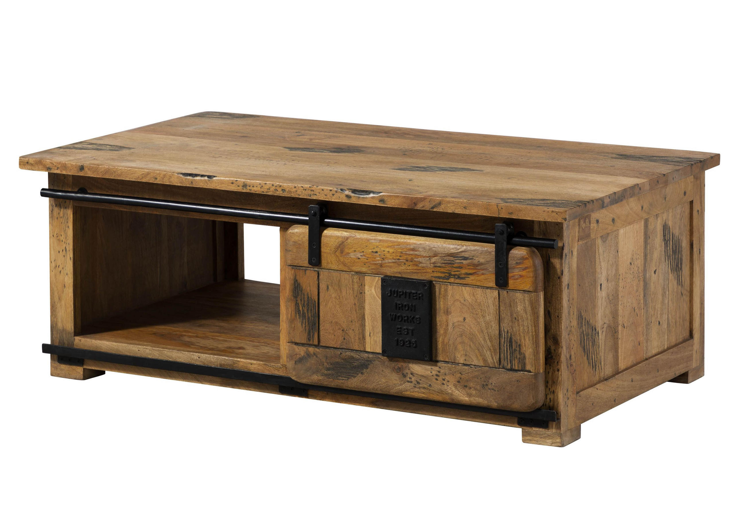 COUCHTISCH Mango 120x70x45 natur lackiert RAILWAY #1007 - Naturfarben, Holz (120/70/45cm) - Massivmoebel24
