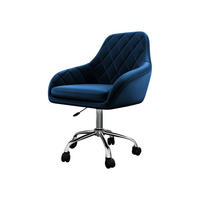 DREHSTUHL Muz 1018-1 - Blau/Silberfarben, Textil/Metall (59/92/59cm) - MIRJAN24