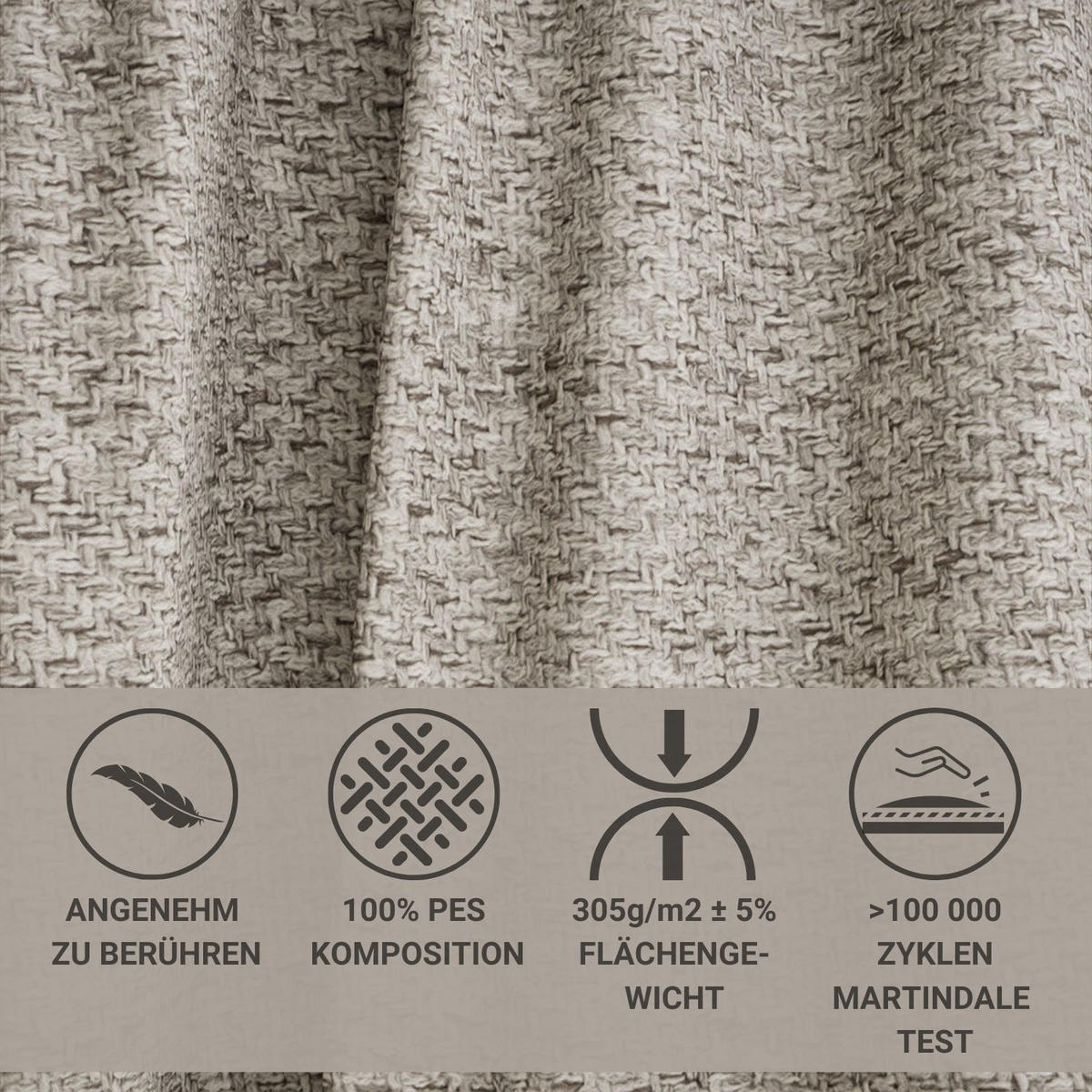 BOXSPRINGBETT Fatu 200/200 cm, in Hellbraun, Bettkasten, Matratze, Topper - Hellbraun/Schwarz, Holz/Holzwerkstoff (200/200cm) - Maison de Reve