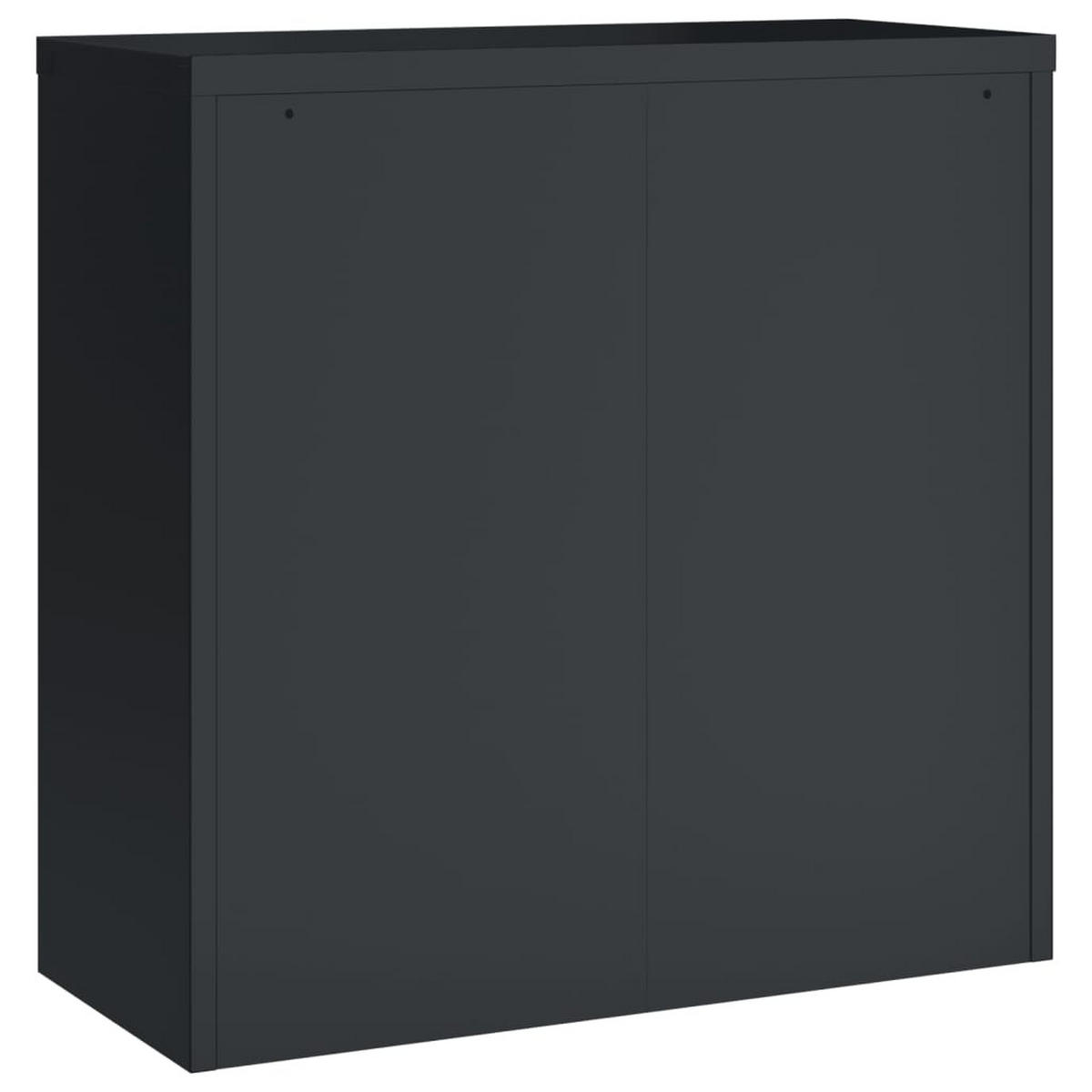 AKTENSCHRANK Anthrazit 90/40/90 Cm Stahl - Anthrazit, Metall (40/90/90cm) - vidaXL