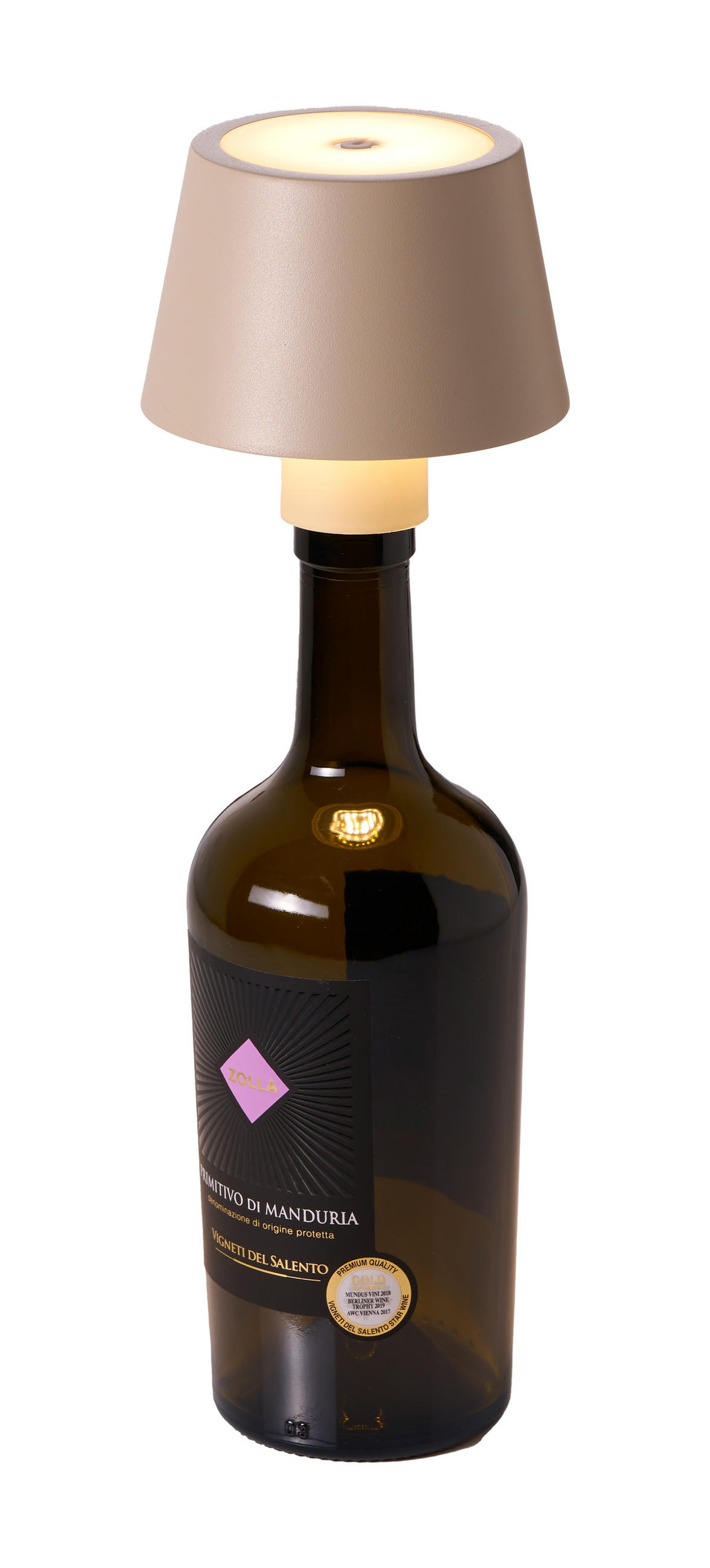 LED-AKKU-TISCHLAMPE - dimmbar mit Touchsensor und warmweißem Licht für Innen und Außen, beige - Beige, Metall (11/11/12.5cm) - Northpoint