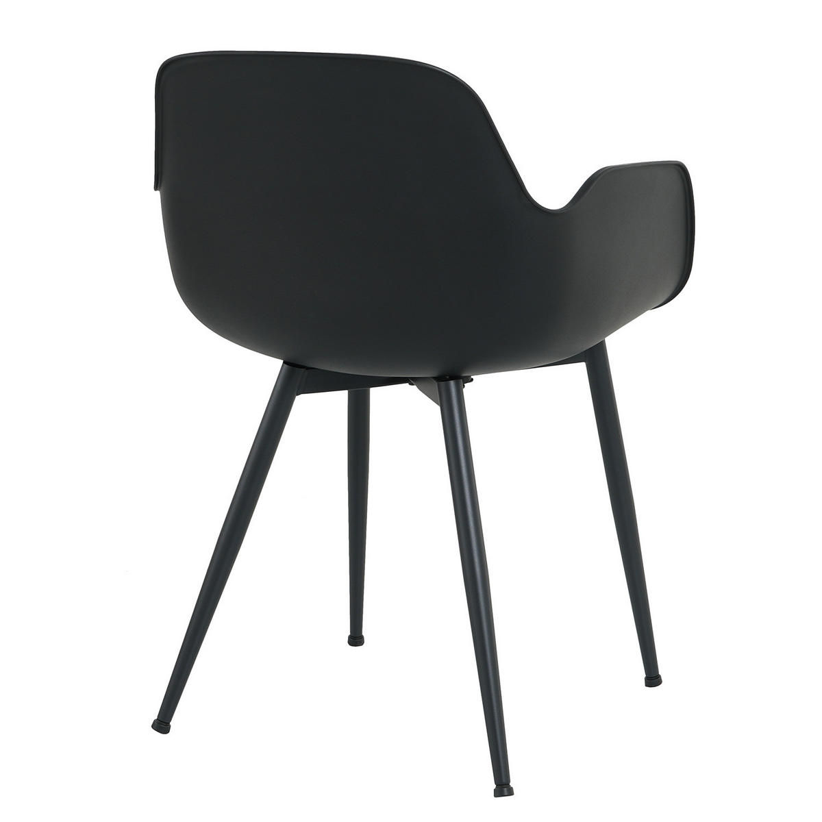 ESSZIMMERSTUHL - 2er-Set - Schwarz, Kunststoff/Metall (55/79/54cm) - home24