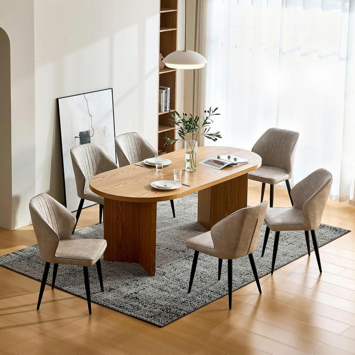 ESSZIMMERSTUHL 2er Set Kunstleder Beige - Beige, Kunststoff (47/85/44cm)