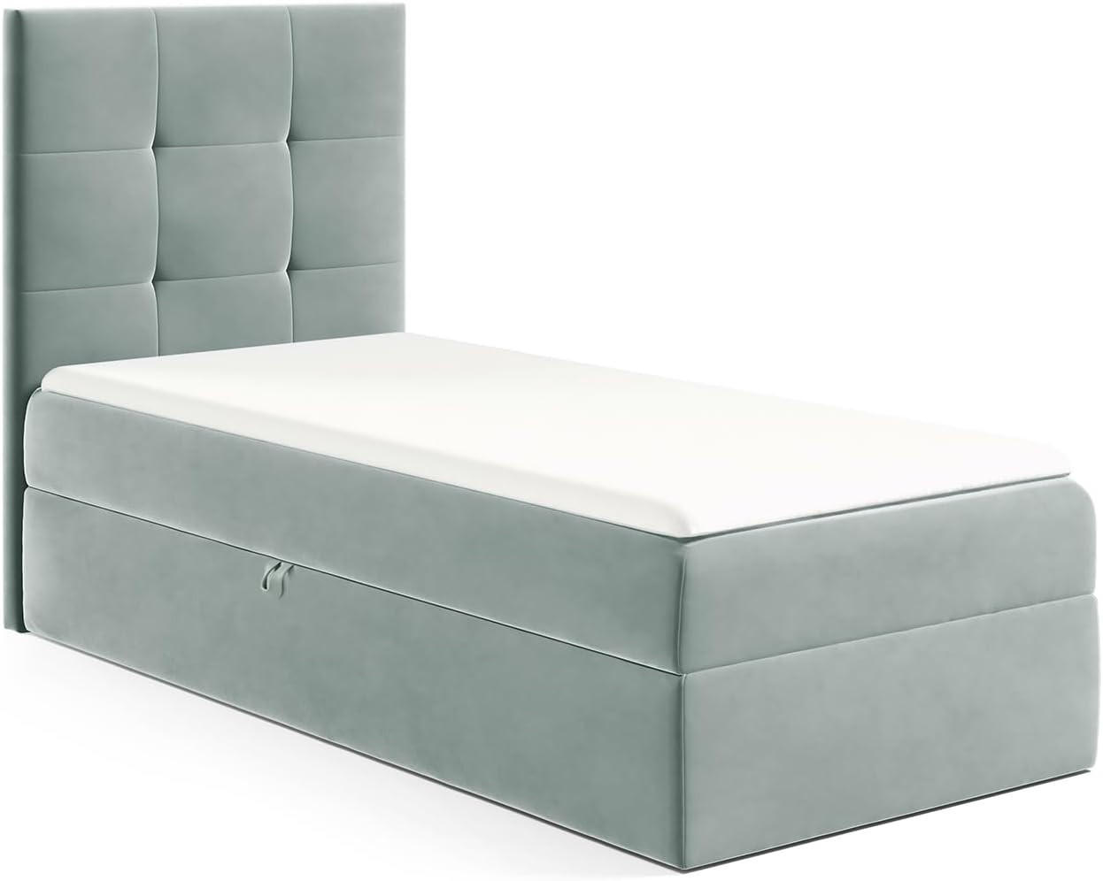 KINDERBETT MINO 2 - Blaugrau, Holzwerkstoff (94/208cm) - Meblini