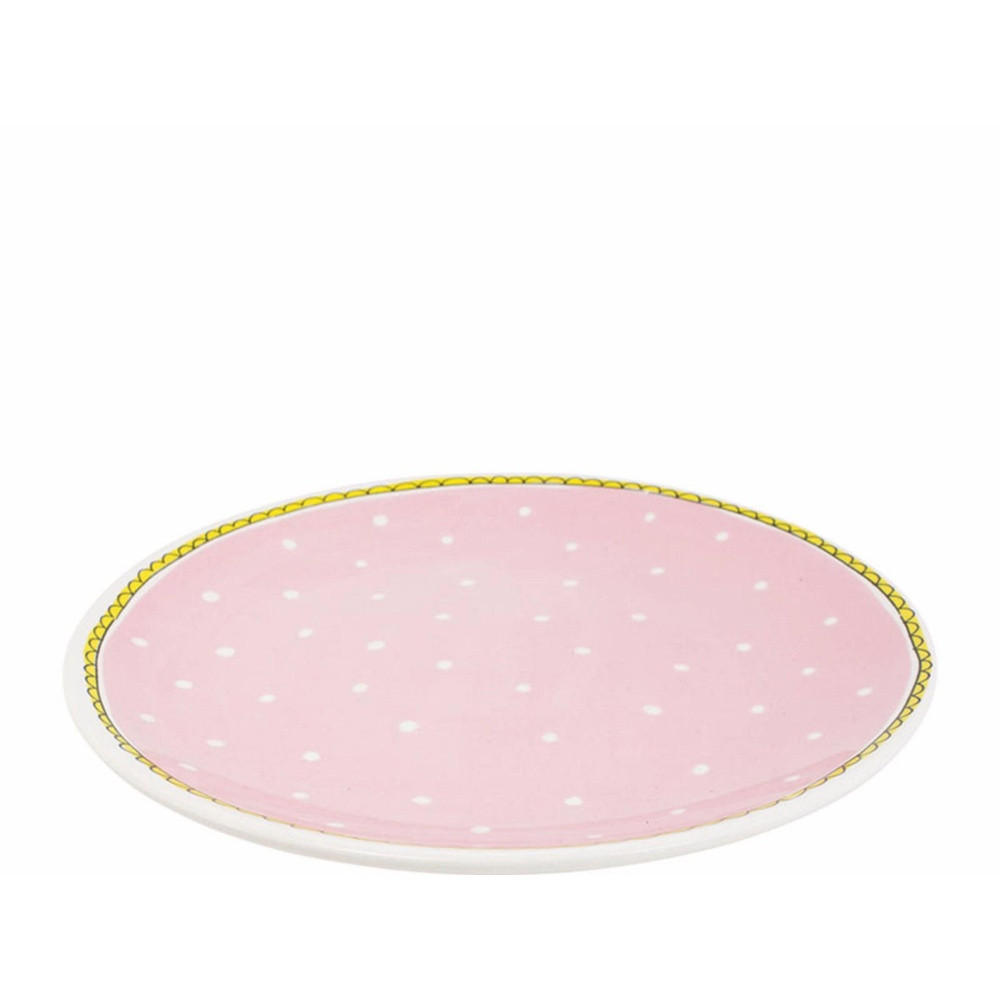 TELLER Punkt in Rosa - 26cm - Multicolor, Keramik (26.2/26.3/3cm) - Blond Amsterdam