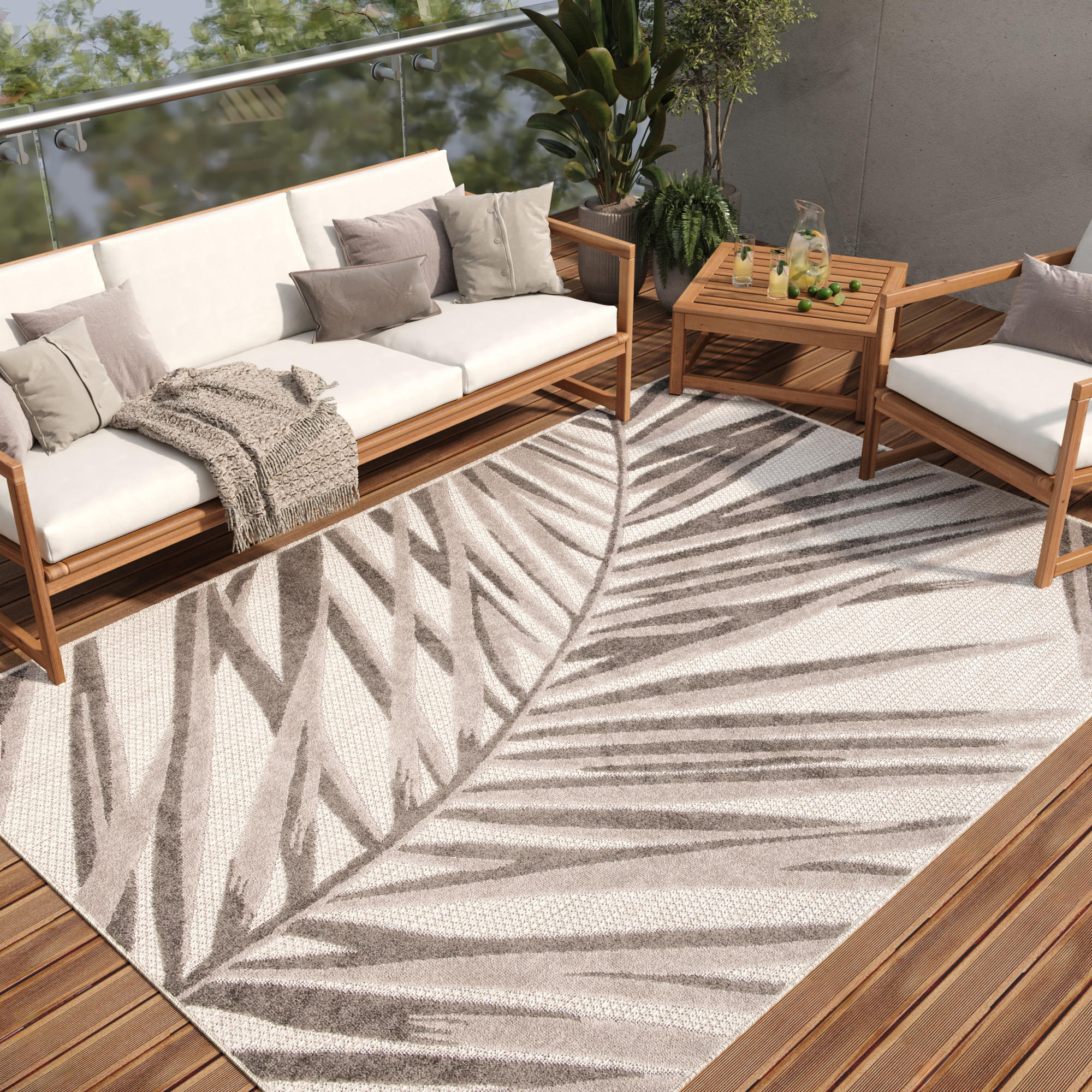 TEPPICH PATIO Grau 200/300 cm - Grau, Kunststoff (200/300cm) - Tapiso