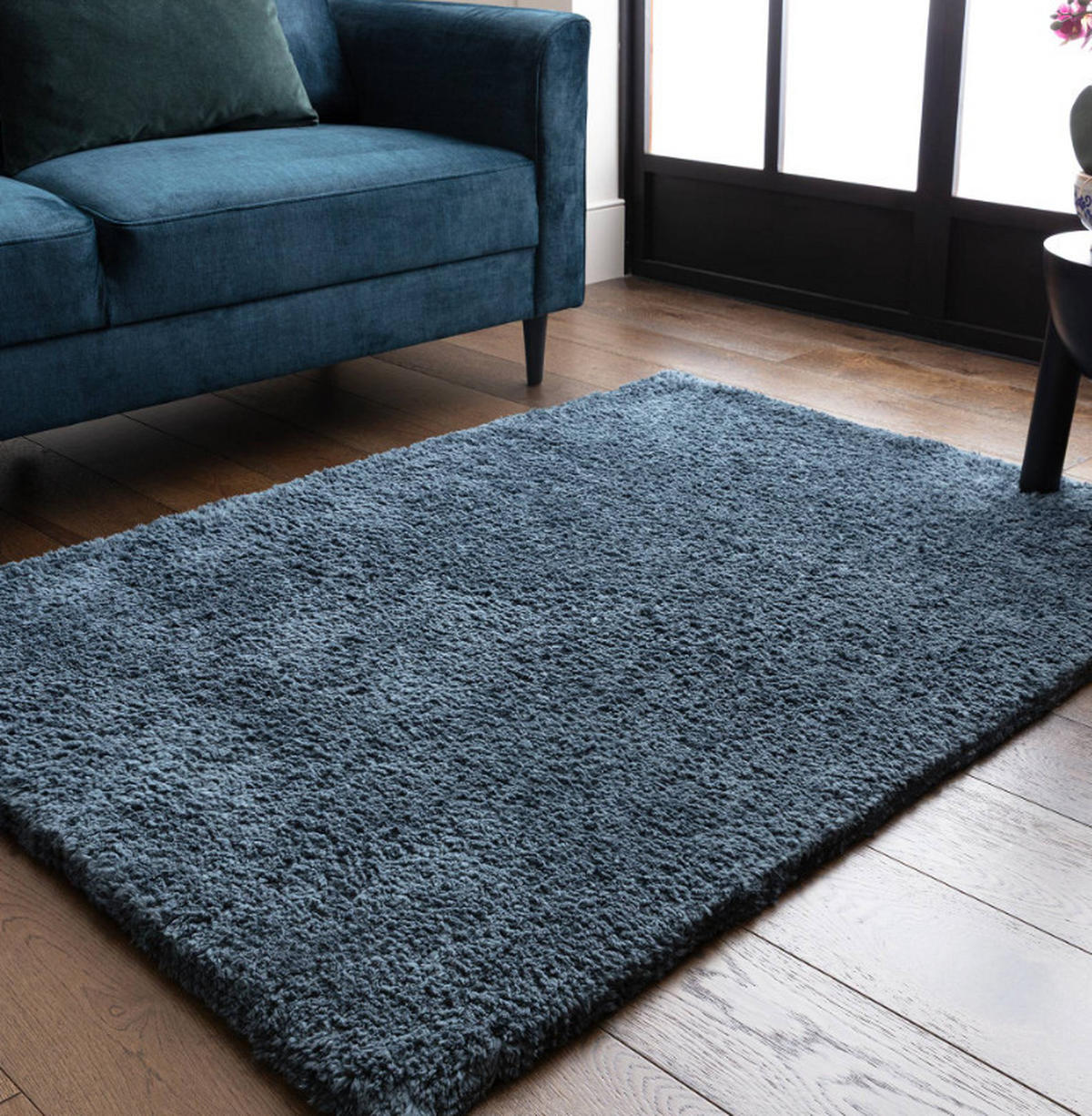 TEPPICH Wohn-/Schlafzimmer Langflor SPLENDOUR Blau 120x170 cm - Blau, Textil (120/170cm) - Novatrend