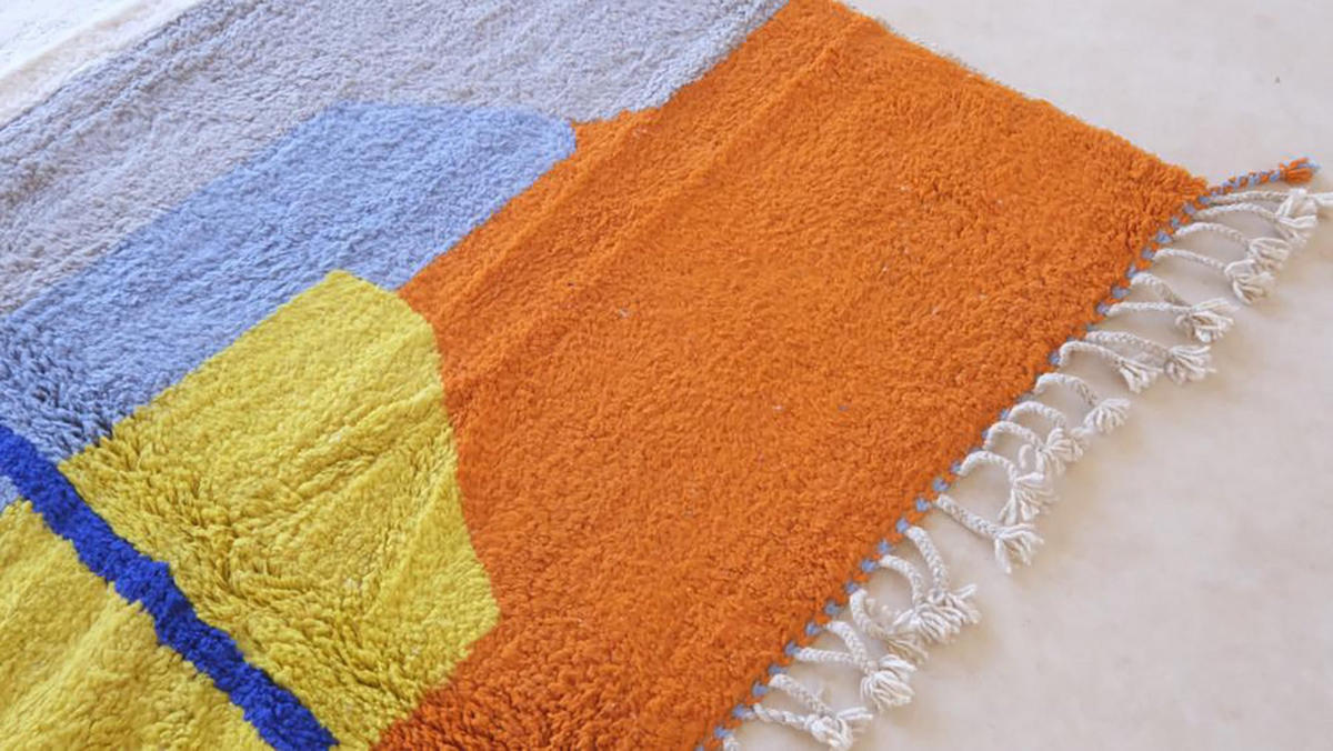 BERBERTEPPICH aus reiner Wolle 219x 239 cm - Blau, Naturmaterialien (219/239cm) - AFK Living