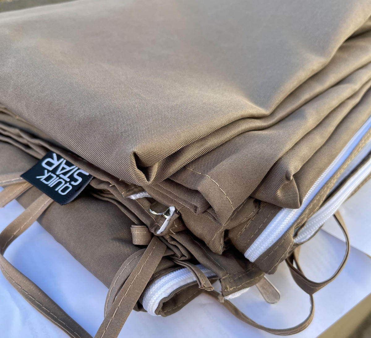 SEITENWAND Set Hardtop Pavillon 3x3m - Braun, Textil (260/205/260cm) - QUICK STAR