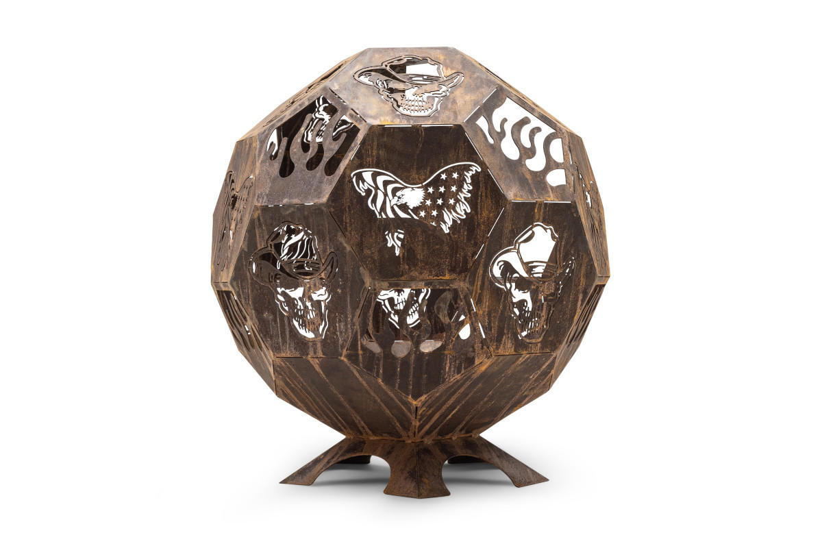 FEUERSTELLE LUNA große Feuerschale Corten 100 x 100 x 110 cm 75 kg aus Cortenstahl - Kupferfarben, Metall (100/110/100cm) - The Favilla