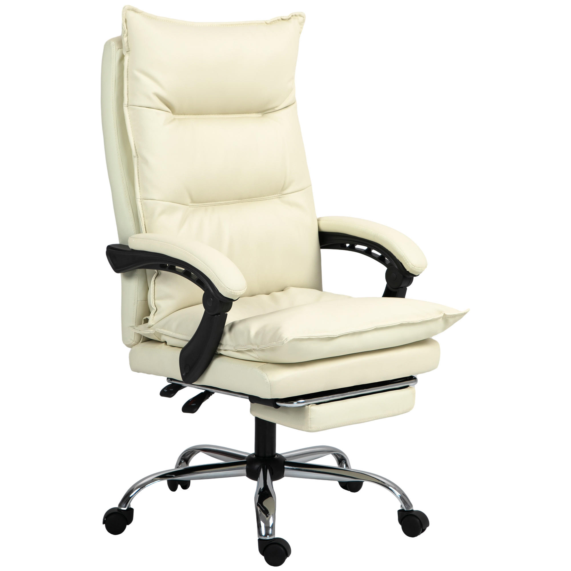 BÜROSTUHL, Kunstleder, Beige - Beige, Kunststoff (72/130/66cm) - Vinsetto