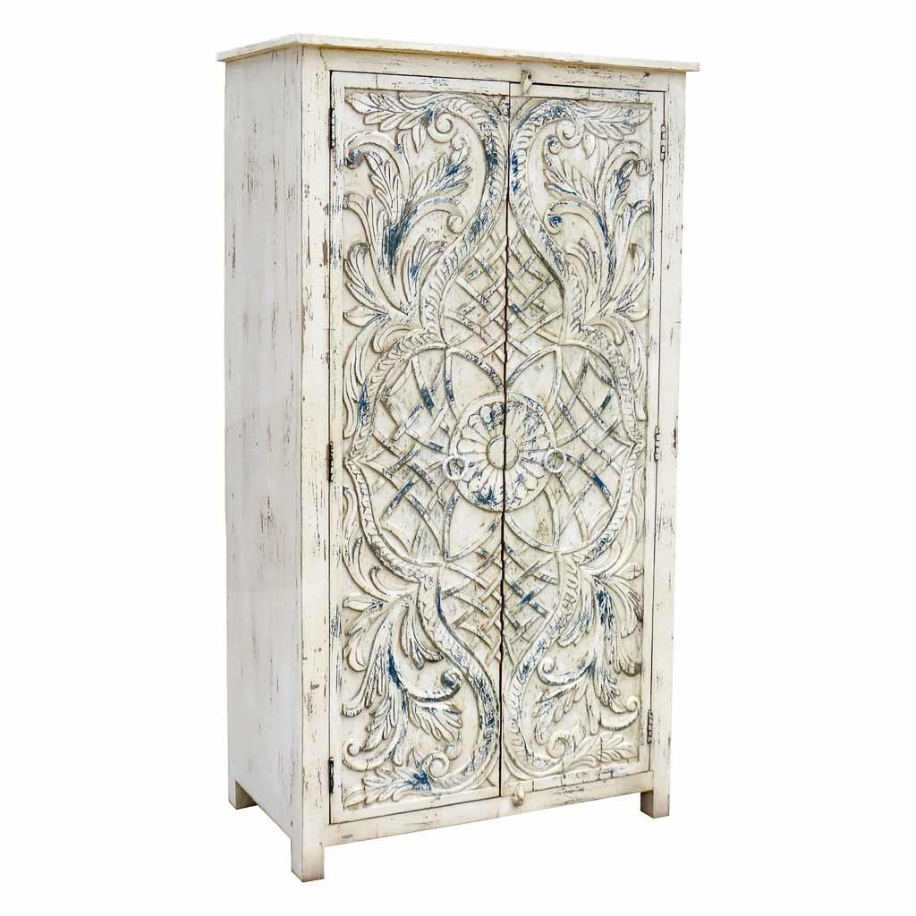 SCHRANK aus Holz 99x42x180 cm - Weiß, Holz (99/180/42cm) - Wanderlust