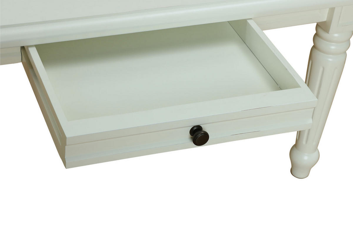 COUCHTISCH 100x100 cm mit 1 Schublade - Weiß, Holzwerkstoff (100/100/45cm) - ebuy24