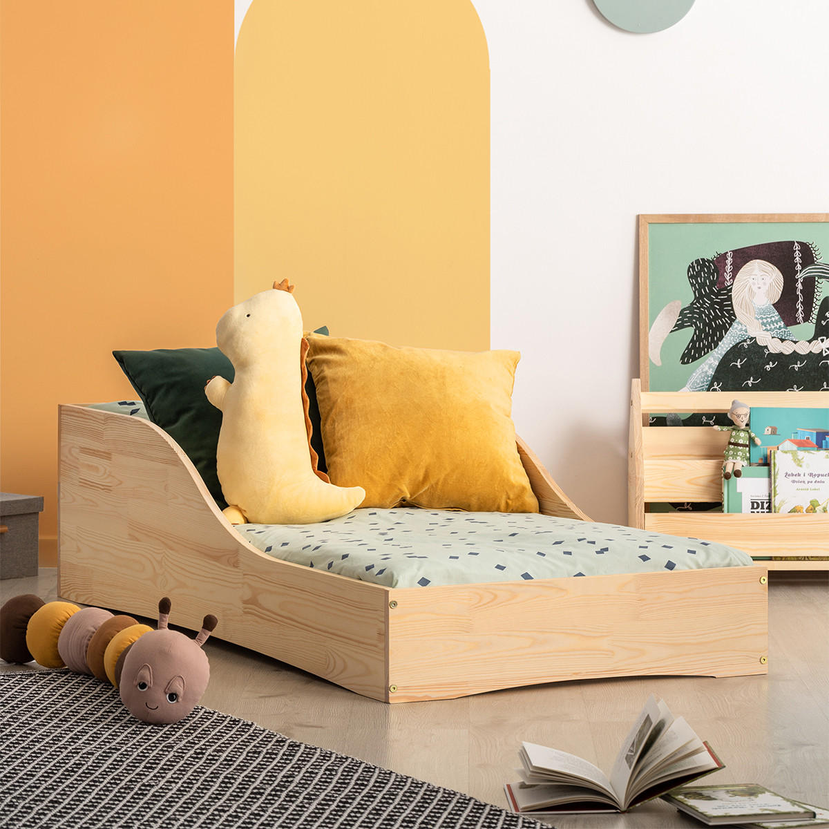 POSTEL 90/200 Ludmilla Přírodní dřevo - hnědá, dřevo (90/200cm) - Petits-meubles