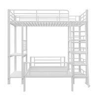 ETAGENBETT Metall 90/200 cm Weiß - Weiß, Metall - Raumix