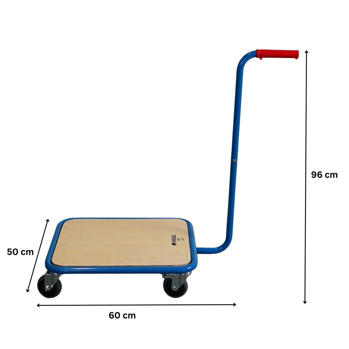 GRIFFROLLER 96x50x60cm Traglast 250kg Lichtblau - Blau, Metall (60/50/96cm) - PROREGAL