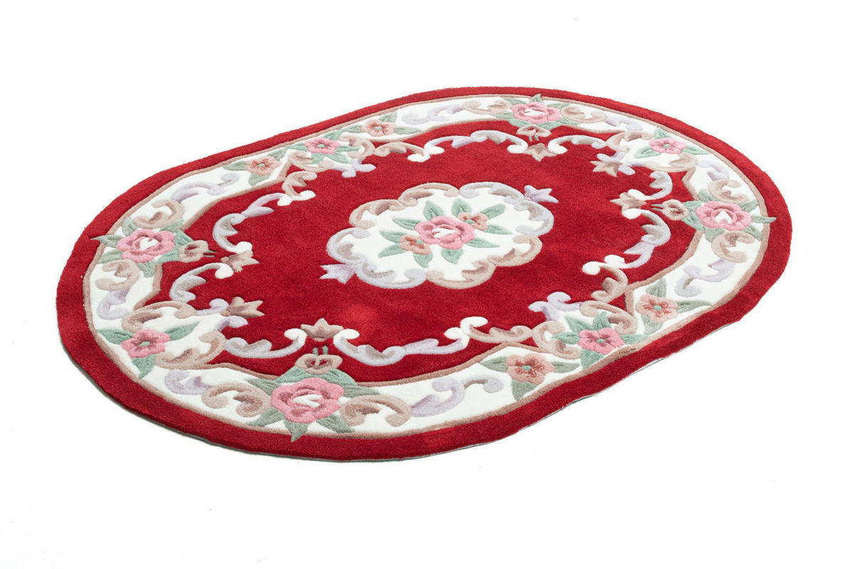 HANDTUFTTEPPICH Ming 190x290 cm - Rot, Textil (190/290cm) - THEKO