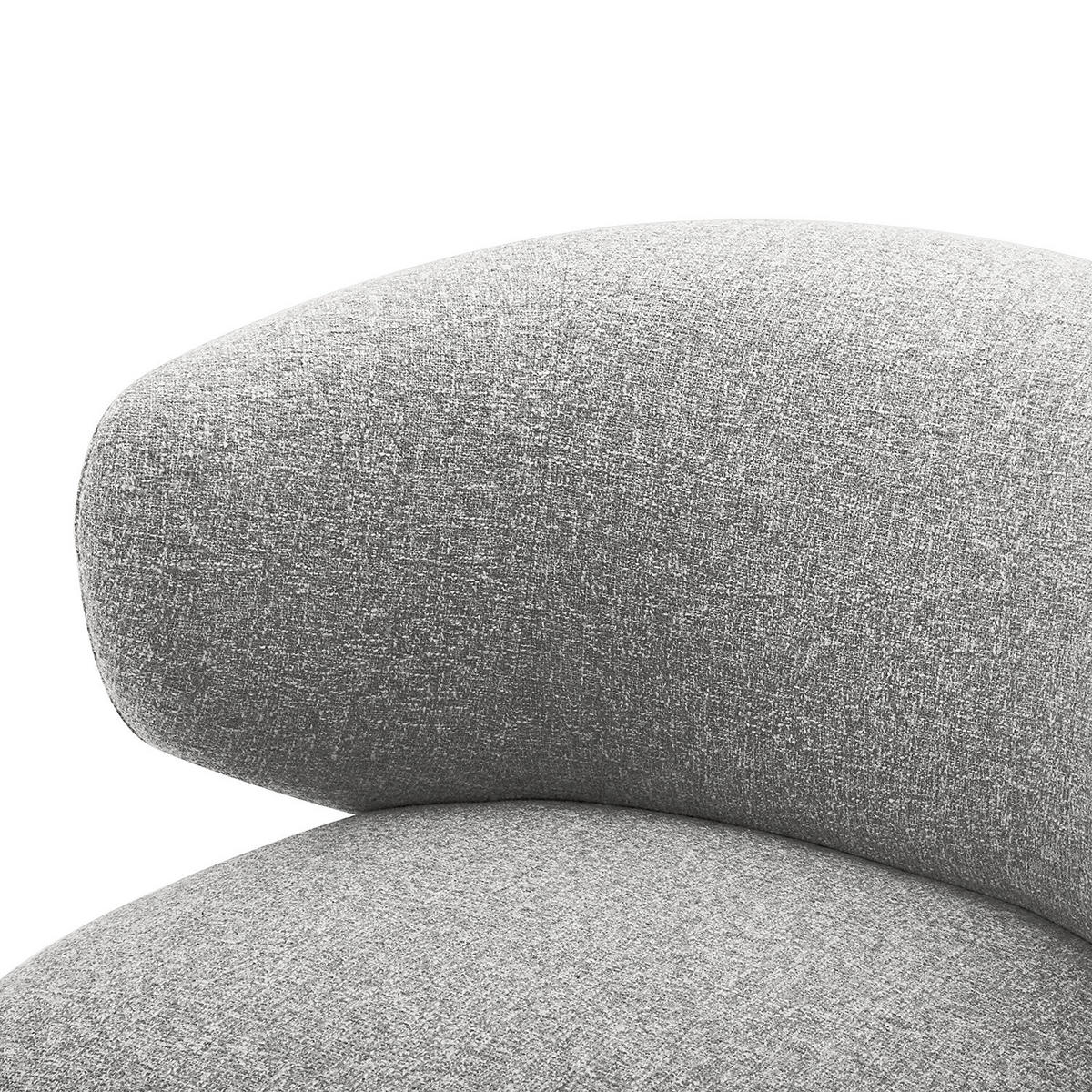 DREHSESSEL - Grau, Textil/Metall (80/81/76cm) - home24