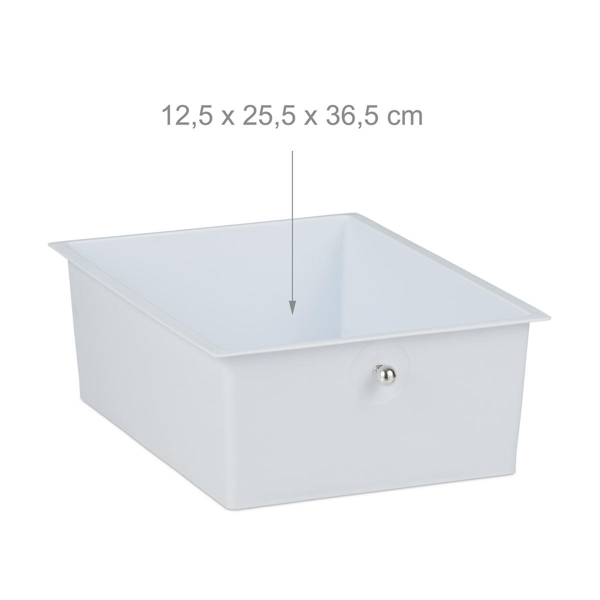 BADROLLWAGEN - Weiß, Kunststoff/Metall (33/60/39cm) - Relaxdays
