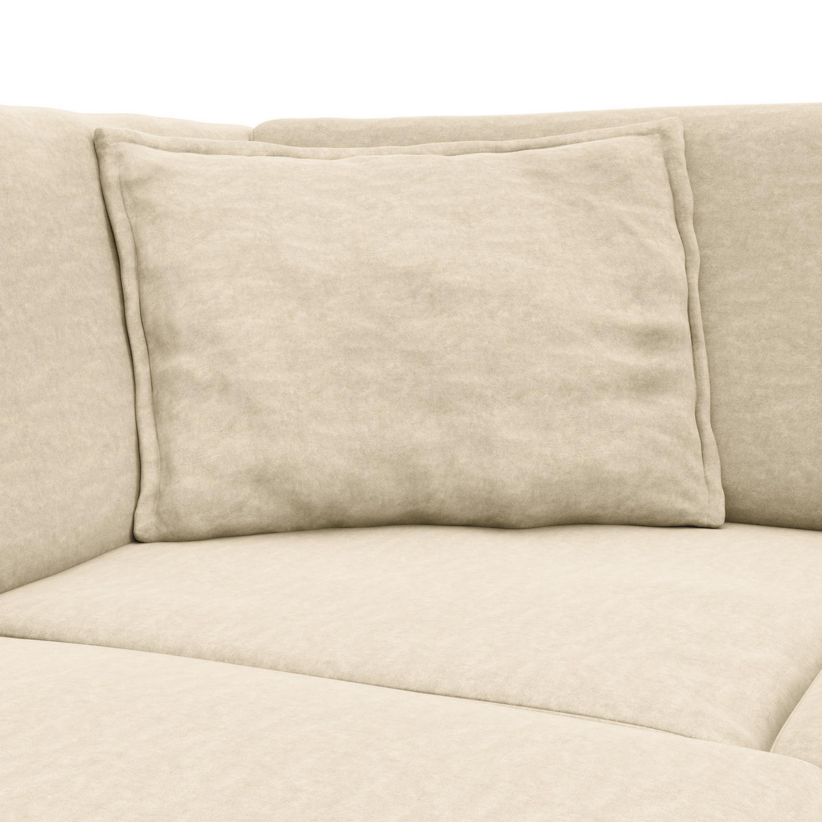 ECKSOFA mit Ottomane - Schwarz/Weiß, Kunststoff/Textil (328/272cm) - home24