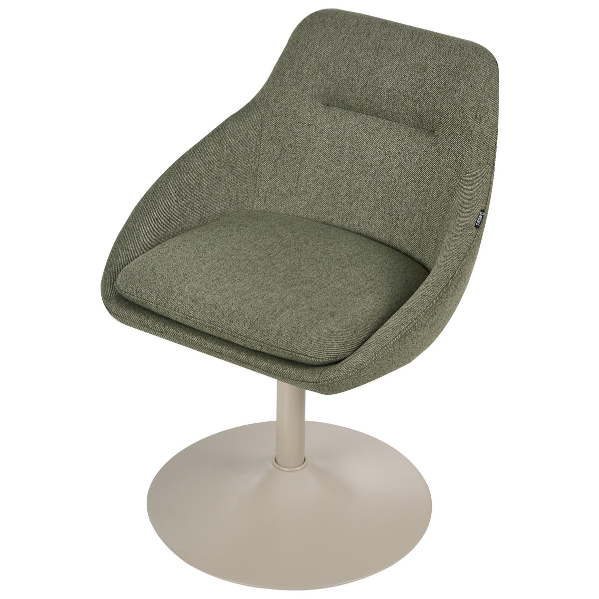 ESSZIMMERSTUHL Stoff Hellgrün Westminster - Beige/Grün, Textil/Metall (57/79/56cm) - Beliani