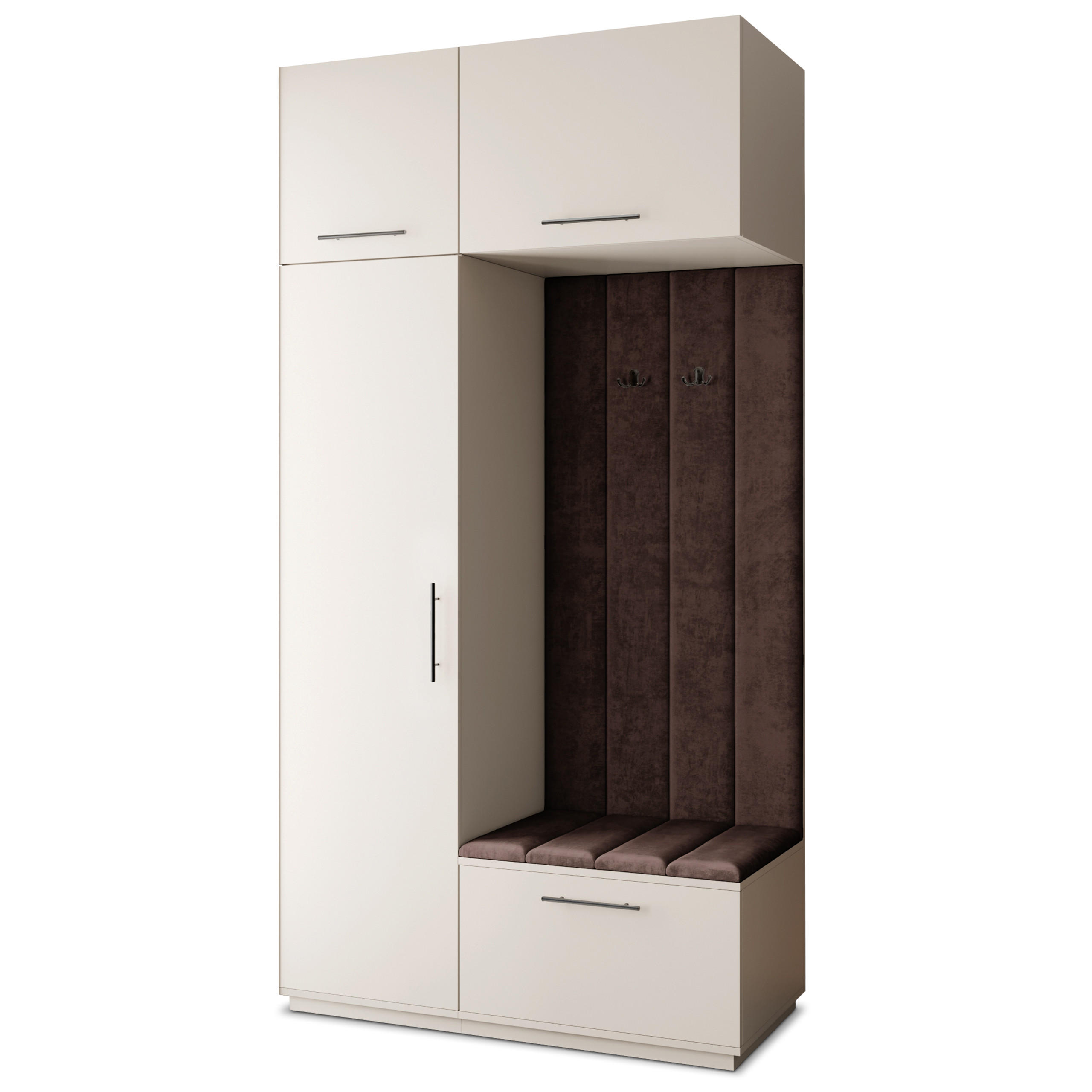 Masseno Garderobenschrank Kaschmir, Braun 120x240x60 cm