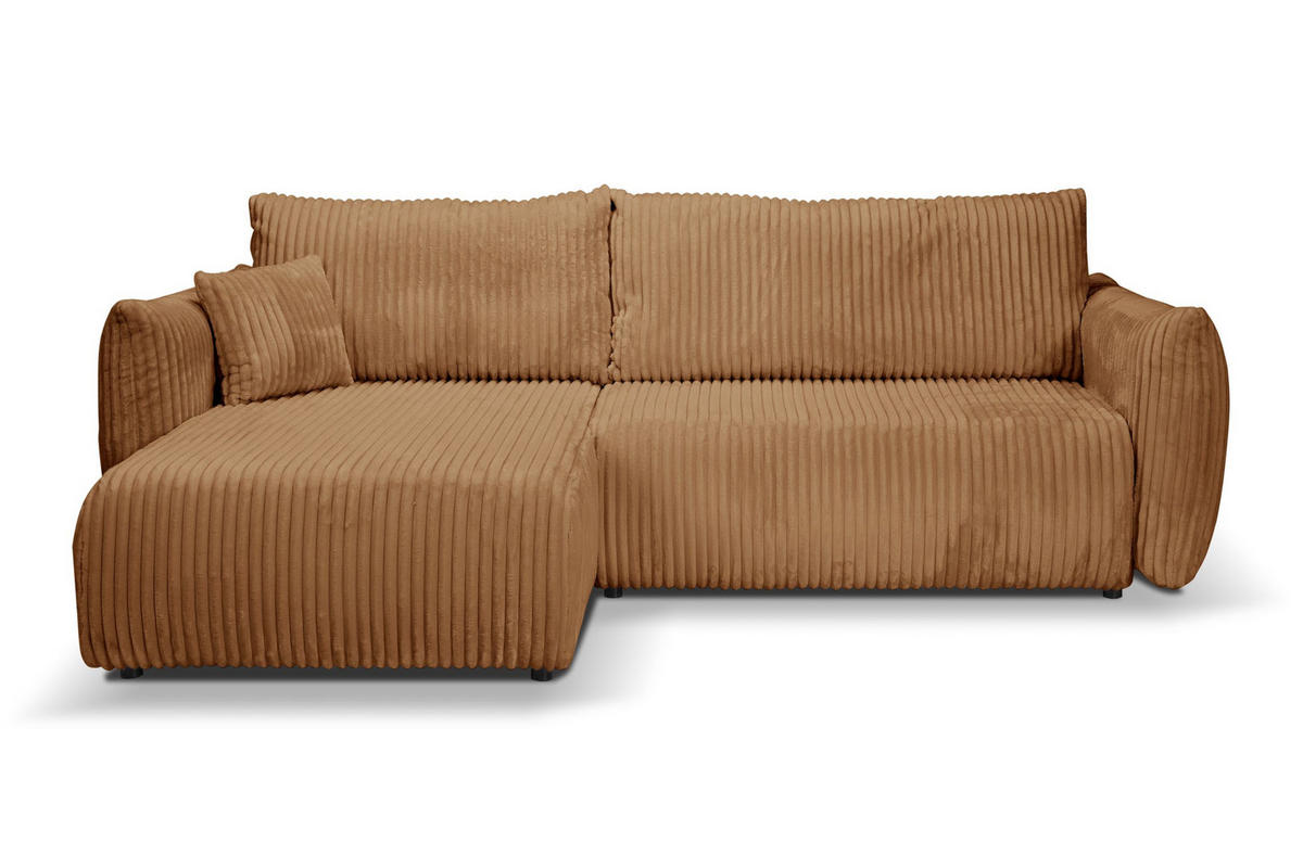 ECKSOFA HALLORA - Dunkelgelb (Tilia 56) - Dunkelgelb, Holzwerkstoff (257/177cm) - Möblo