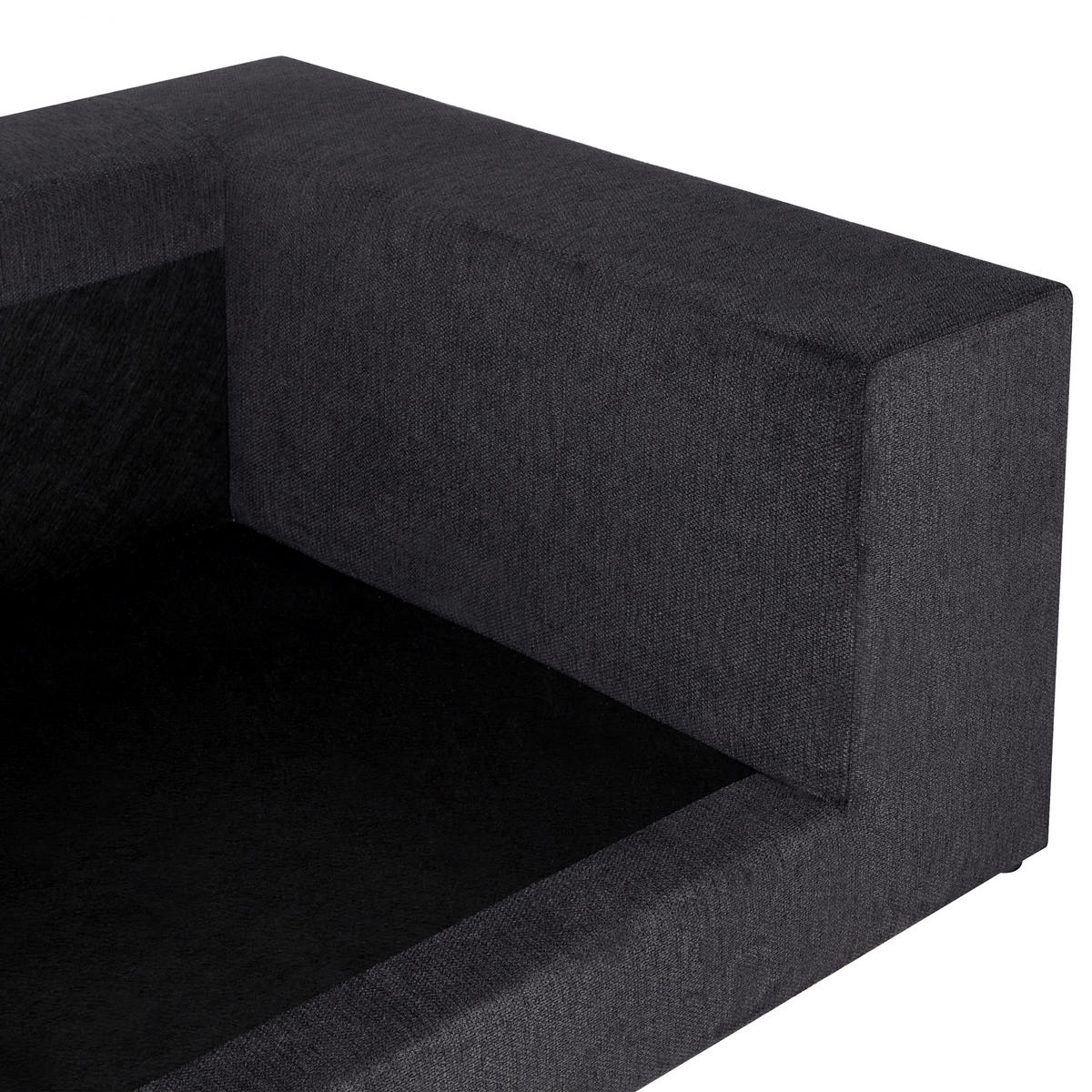 3-SITZER-SOFA schwarz mit Kissen Glorvika - Schwarz, Textil (240/58/120cm) - Beliani