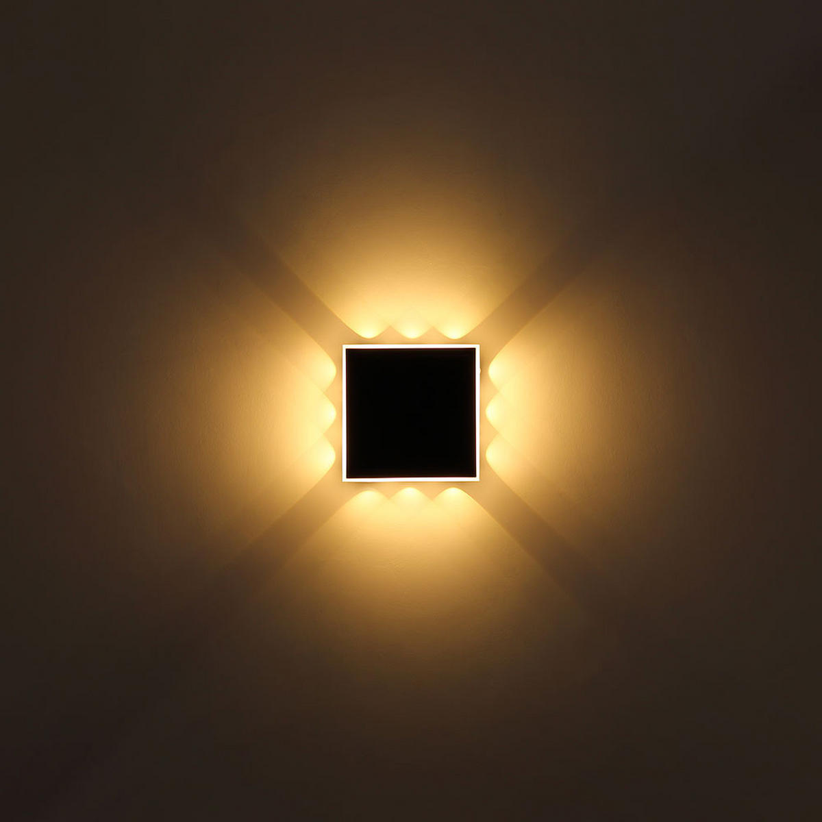 LED WANDLEUCHTE Metall Schwarz - Schwarz, Metall (20/20/20cm) - Globo Lighting