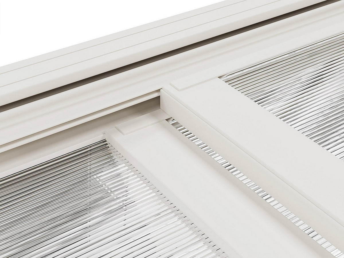 ANLEHNENDE Pergola - 400cm x 298cm - Polycarbonat - weiß - IZEDA - Weiß, Kunststoff (400/200/298cm) - Vente-Unique