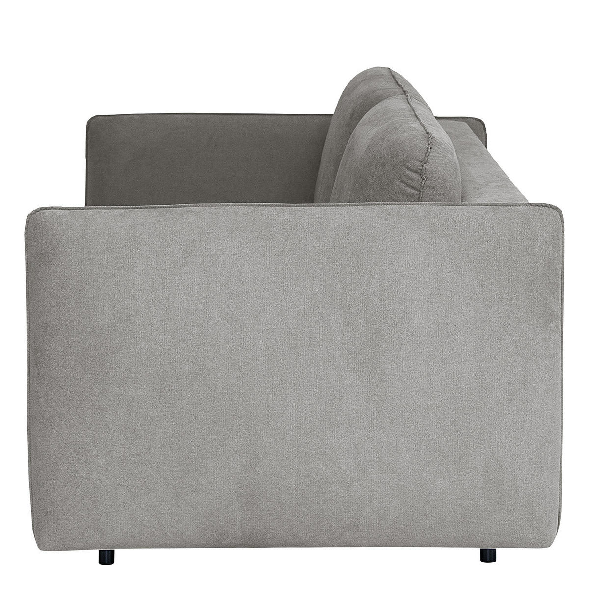 SCHLAFSOFA mit Matratze - Hellgrau/Schwarz, Kunststoff/Textil (194/86/104cm) - home24