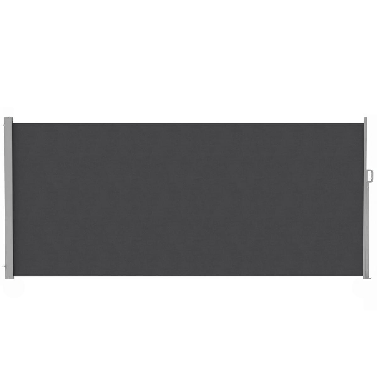 SEITENMARKISE DE-07470 Sichtschutz, wasserabweisend UV50+ Dunkelgrau - Dunkelgrau, Textil/Metall (5/185/420cm) - ComfortXL