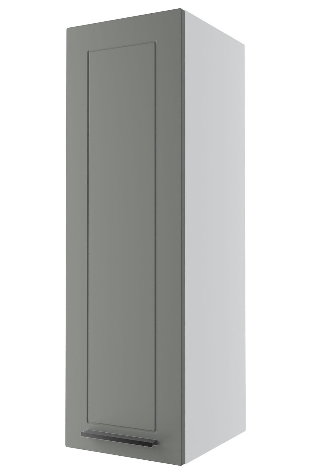 KÜCHENHÄNGESCHRANK Kvantum W4/20 Dust Grey Matt / Weiß Matt 20 / 32,5 / 96cm - Weiß/Grau, Holz/Holzwerkstoff (20/96/32.5cm) - Feldmann-Wohnen