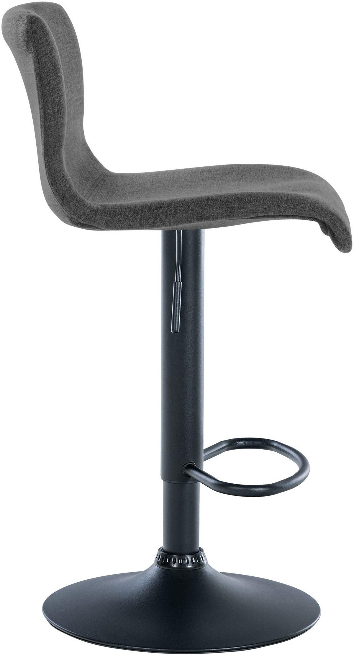 BARHOCKER Stoff dunkelgrau - Dunkelgrau/Schwarz, Textil/Metall (39/84/36cm) - CLP