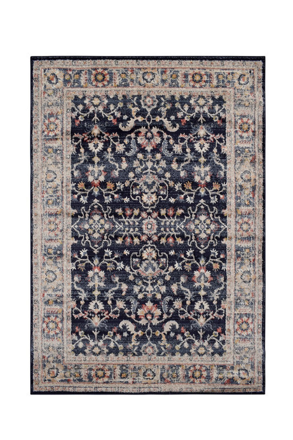 HEATSET-TEPPICH Florence Dunkelblau/Beige 160x230 cm - Multicolor, Textil (160/230cm) - Vercai Rugs
