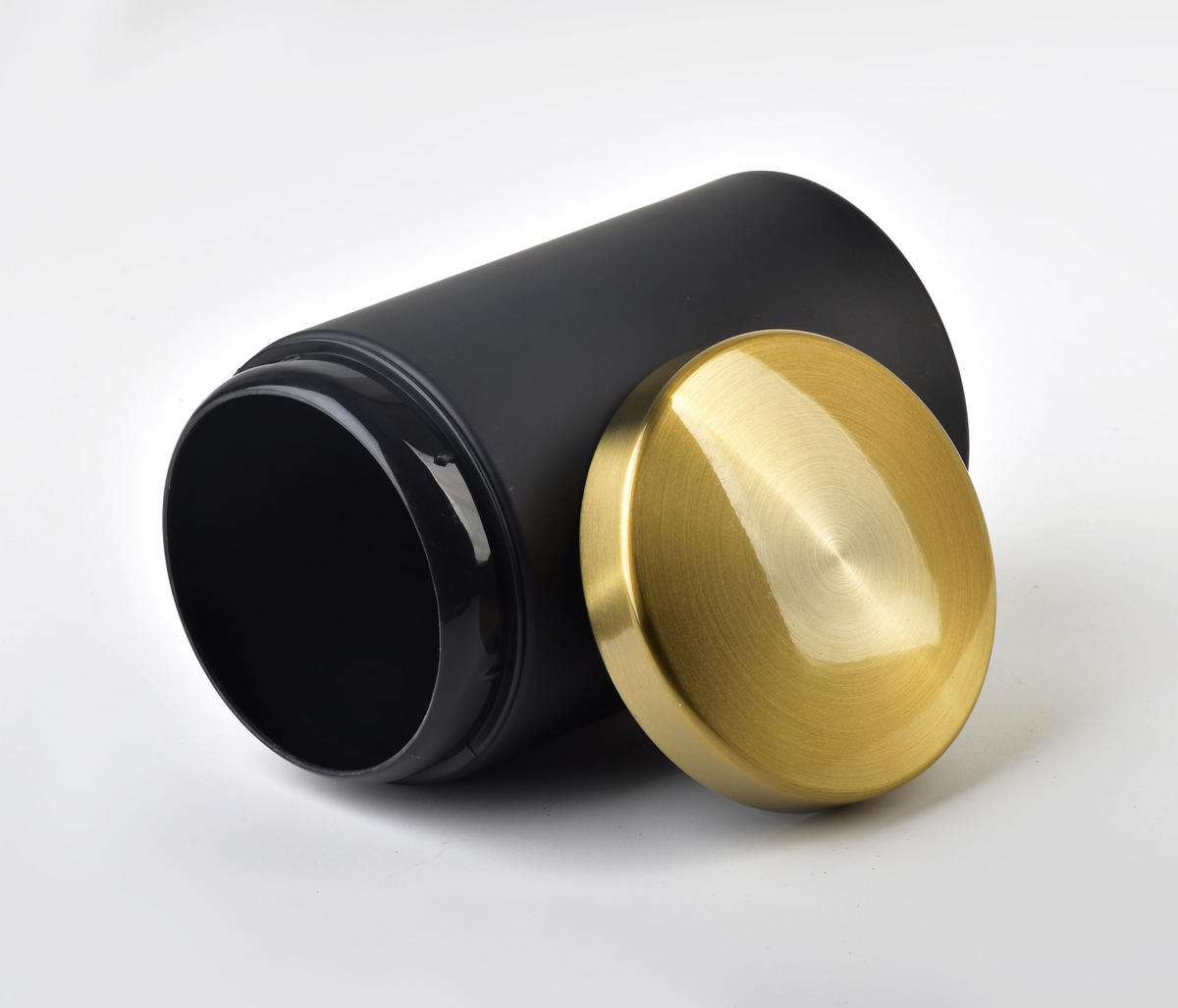 BEHÄLTER Harry Schwarz 9.5/9.5/14.5 cm Metall - Schwarz, Metall (9.5/14.5/9.5cm) - Mondex