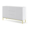 SIDEBOARD WEIß - Goldfarben/Weiß, Holzwerkstoff (150/89/42cm) - FURNLUX