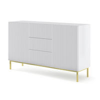 SIDEBOARD WEIß - Goldfarben/Weiß, Holzwerkstoff (150/89/42cm) - FURNLUX