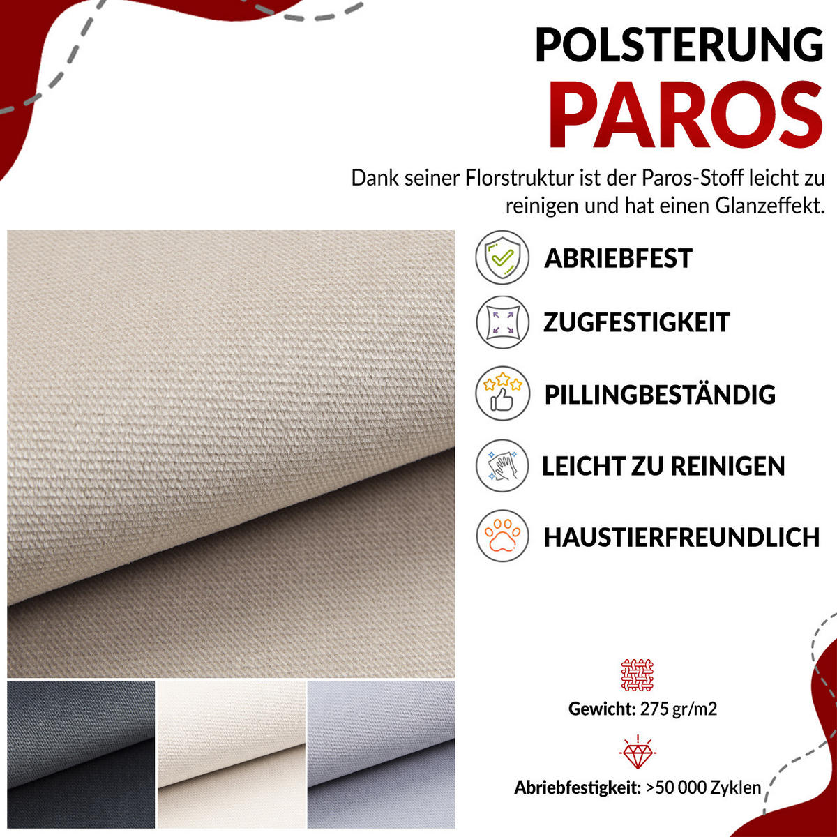 WOHNLANDSCHAFT PETER U Samt Creme - Creme/Schwarz, Textil/Metall (346/76/208cm) - MKS