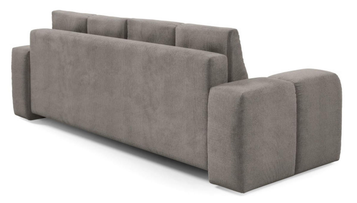 SOFA Grau SOHI Mit Schlaffunktion Und Bettkasten - Grau, Textil (259/90/99cm) - Sepro Meble