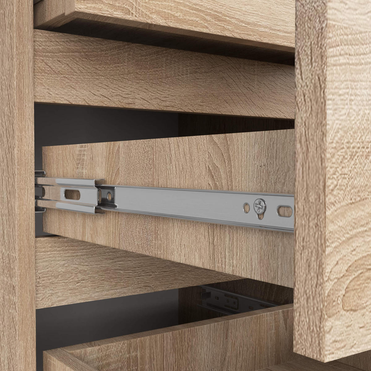 KOMMODE Eiche Sonoma 92/40/35 - Sonoma Eiche, Holzwerkstoff (40/92/35cm) - RAUMHIRSCH FURNITURE