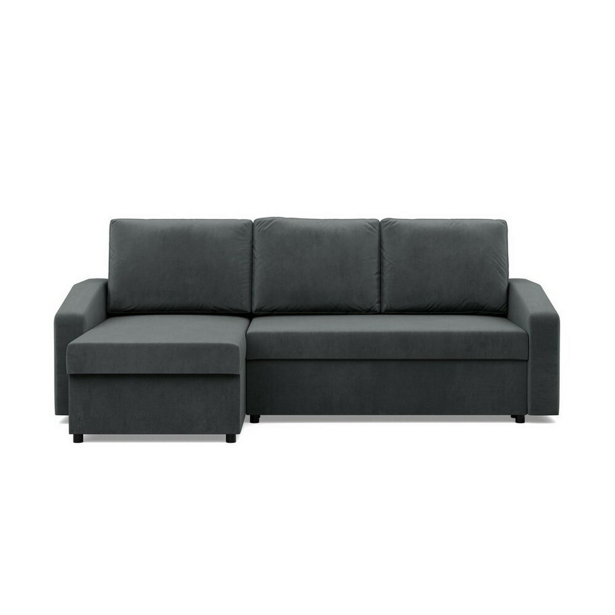 ECKSOFA Neo mit abgeschrägter Armlehnen dunkelgrau - Dunkelgrau, Textil (231/140cm) - SIMKAM Furniture