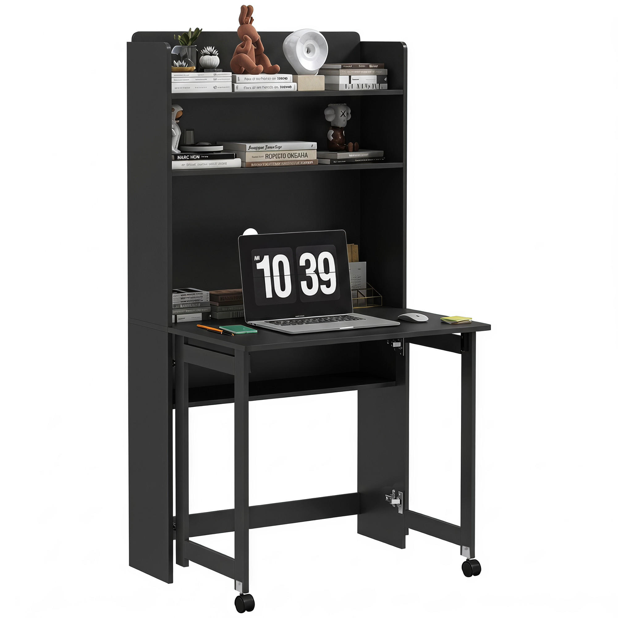 Pangivo Schreibtisch Schwarz 69x155x80 cm
