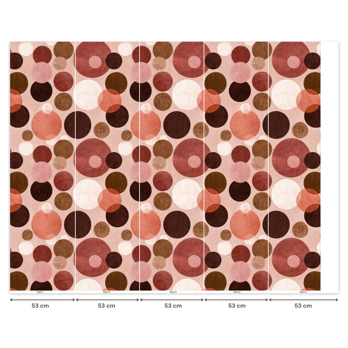 TAPETE - Kreise - Modern - Farbenfroh - 240x200 cm - Multicolor, Papier (240/200cm) - OnlyWow