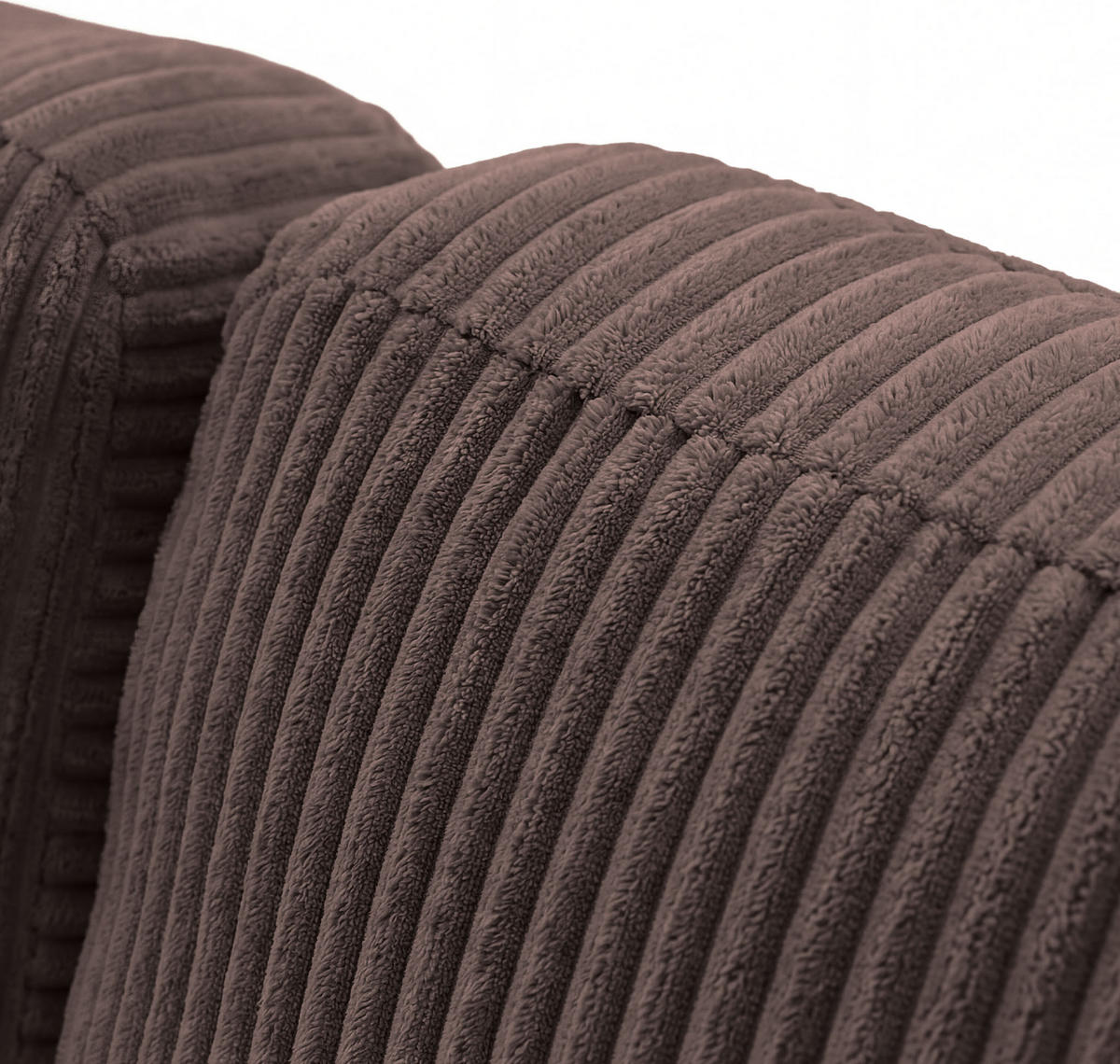 ECKSOFA Cora mit Schlaffunktion & Stauraum, Universell Rechts/Links, Braun Cord Chenille 260/82/160 cm - Schwarz/Braun, Kunststoff/Textil (250/160cm) - WFL GROUP